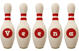 Veena bowling-pin logo