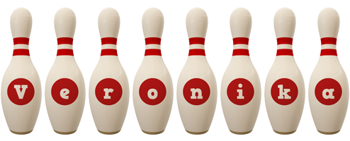 Veronika bowling-pin logo