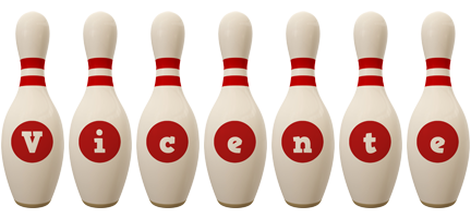 Vicente bowling-pin logo