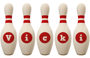 Vicki bowling-pin logo