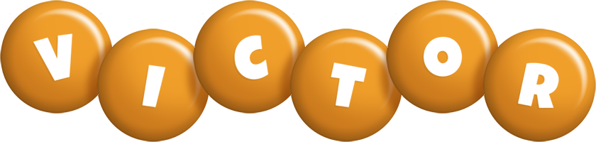 Victor candy-orange logo