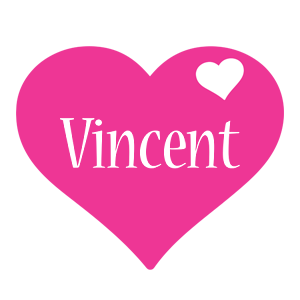 Vincent love-heart logo