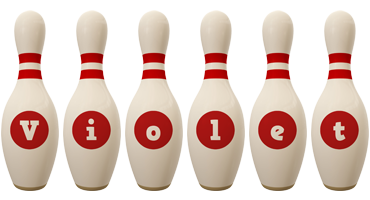 Violet bowling-pin logo