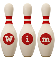 Wim bowling-pin logo