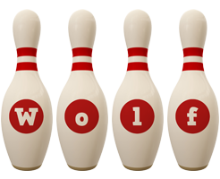 Wolf bowling-pin logo
