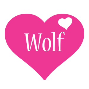 Wolf love-heart logo
