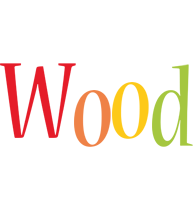 Wood birthday logo