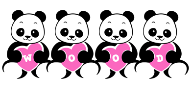 Wood love-panda logo