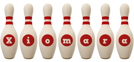 Xiomara bowling-pin logo