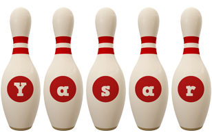 Yasar bowling-pin logo