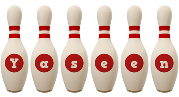 Yaseen bowling-pin logo