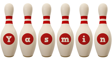 Yasmin bowling-pin logo