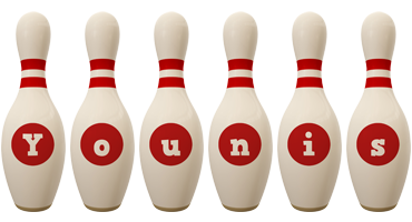 Younis bowling-pin logo