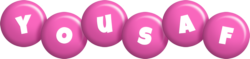 Yousaf candy-pink logo