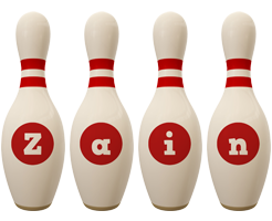Zain bowling-pin logo