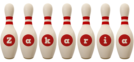 Zakaria bowling-pin logo