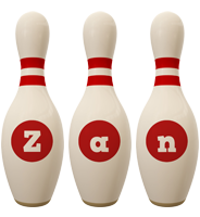 Zan bowling-pin logo