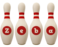 Zeba bowling-pin logo