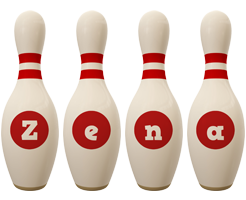 Zena bowling-pin logo