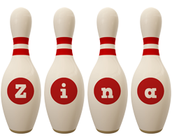 Zina bowling-pin logo