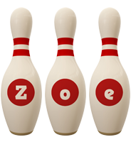 Zoe bowling-pin logo