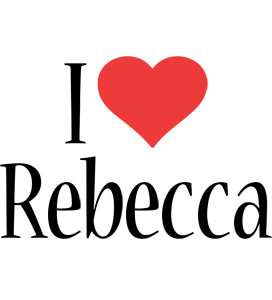 Rebecca Logo  Name Logo Generator - I Love, Love Heart 