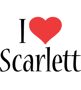 scarlett name logo heart logos textgiraffe