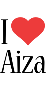 Aiza Logo  Name Logo Generator - I Love, Love Heart 