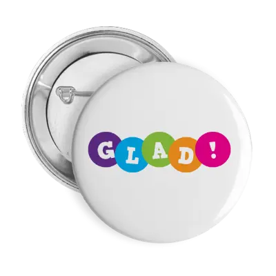 GLAD! logo effect. Colorful text effects in various flavors. Customize your own text here: https://www.textgiraffe.com/logos/happy/
