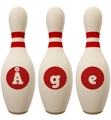 Åge bowling-pin logo