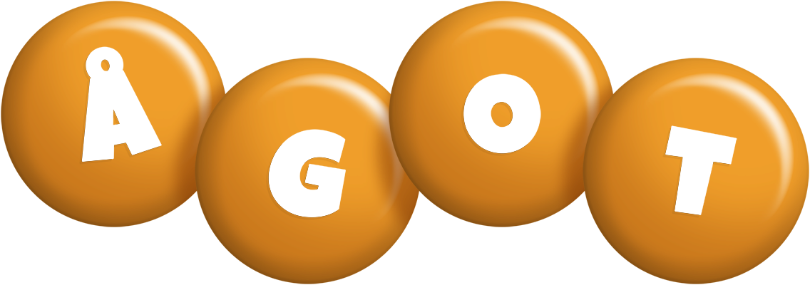 Ågot candy-orange logo