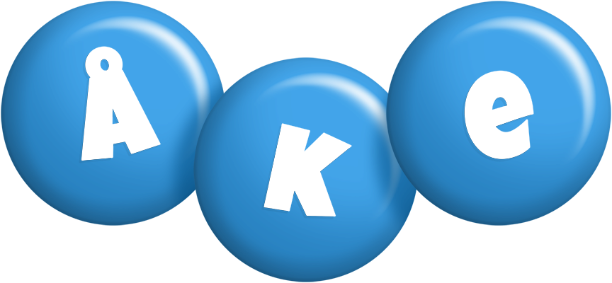 Åke candy-blue logo