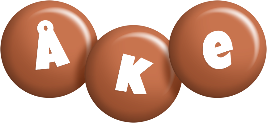 Åke candy-brown logo
