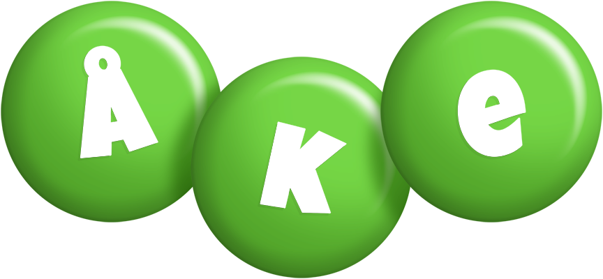 Åke candy-green logo