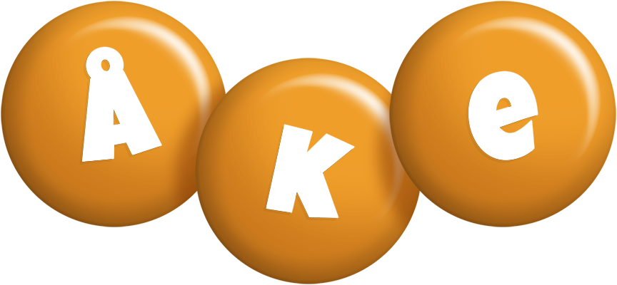 Åke candy-orange logo