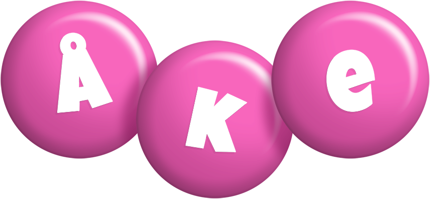 Åke candy-pink logo