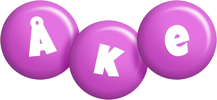 Åke candy-purple logo
