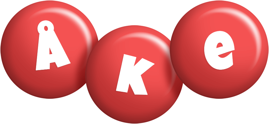 Åke candy-red logo
