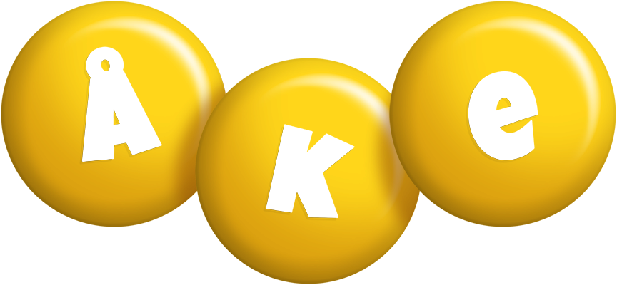Åke candy-yellow logo