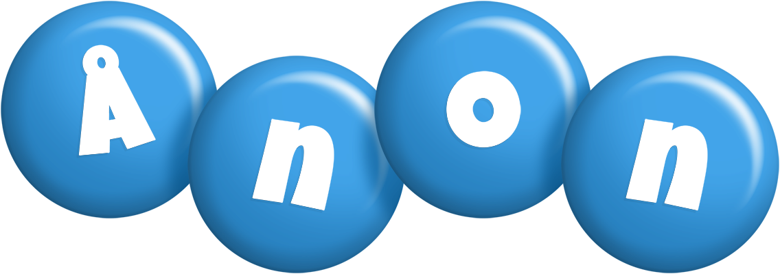 Ånon candy-blue logo