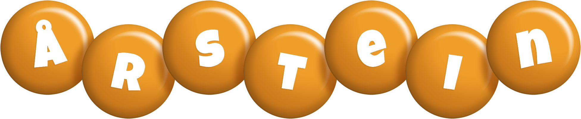 Årstein candy-orange logo