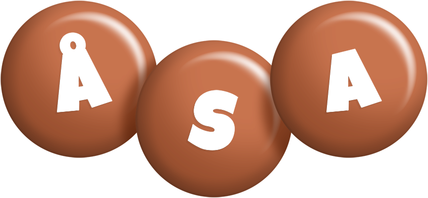 Åsa candy-brown logo
