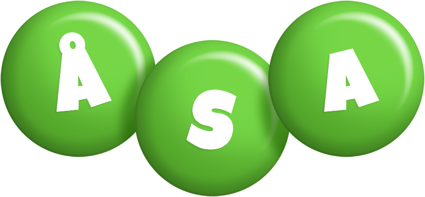 Åsa candy-green logo