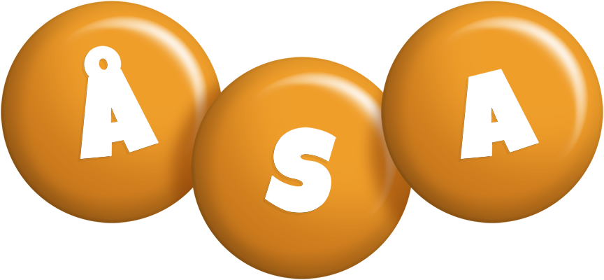 Åsa candy-orange logo