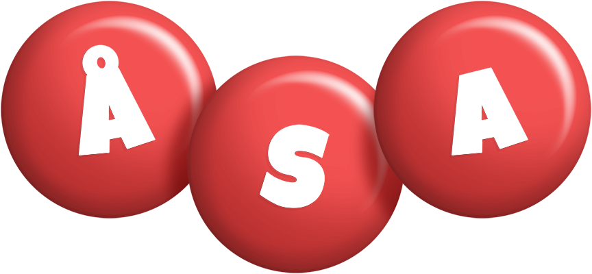 Åsa candy-red logo