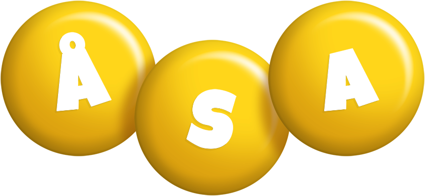 Åsa candy-yellow logo