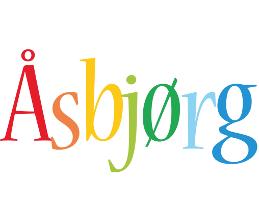 Åsbjørg birthday logo