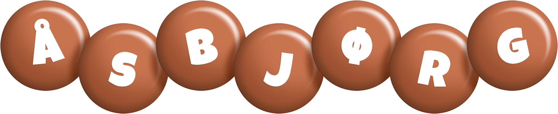 Åsbjørg candy-brown logo