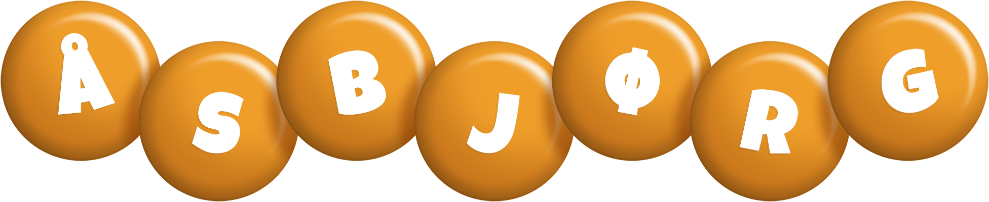 Åsbjørg candy-orange logo