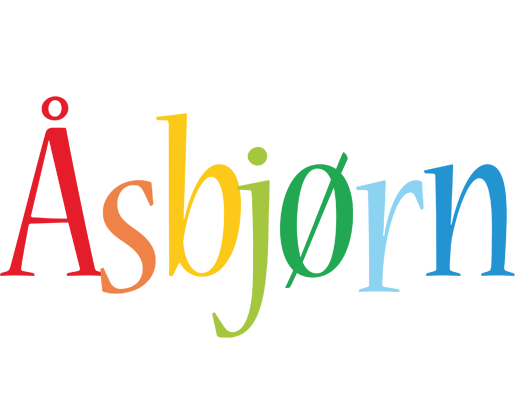 Åsbjørn birthday logo